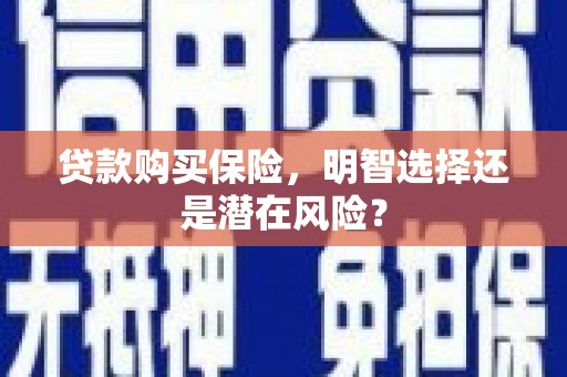 富阳贷款购买保险，明智选择还是潜在风险？