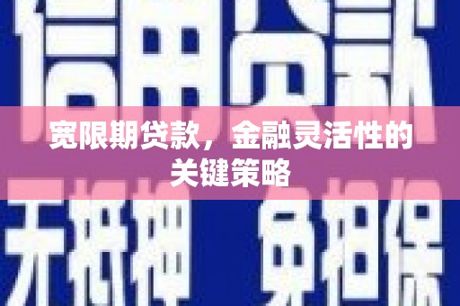 富阳宽限期贷款，金融灵活性的关键策略