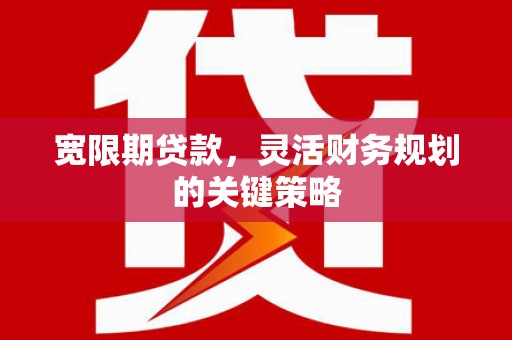 富阳宽限期贷款，灵活财务规划的关键策略