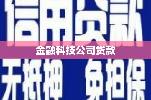 富阳金融科技公司贷款