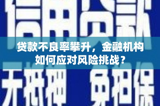 富阳贷款不良率攀升，金融机构如何应对风险挑战？