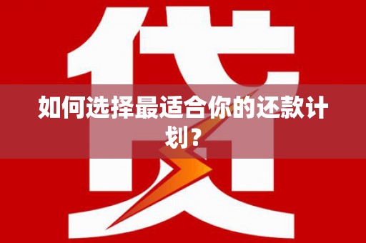 富阳如何选择最适合你的还款计划？