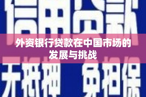 富阳外资银行贷款在中国市场的发展与挑战