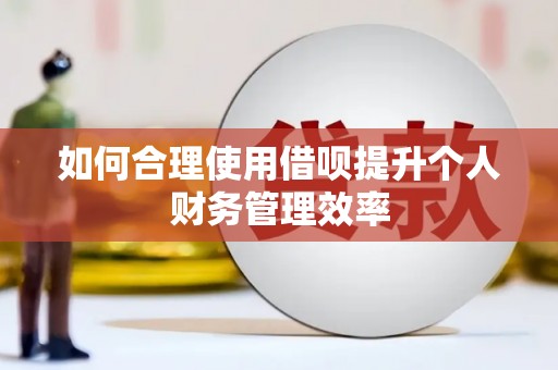 富阳如何合理使用借呗提升个人财务管理效率