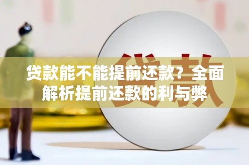 富阳贷款能不能提前还款？全面解析提前还款的利与弊
