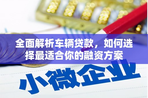 富阳全面解析车辆贷款，如何选择最适合你的融资方案