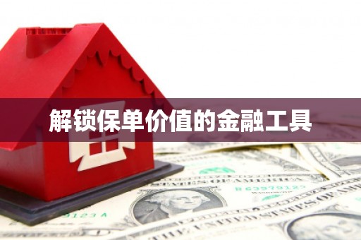 富阳解锁保单价值的金融工具